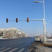 交通信号灯交通警示灯L型框架式十字路口人行道红绿灯批发