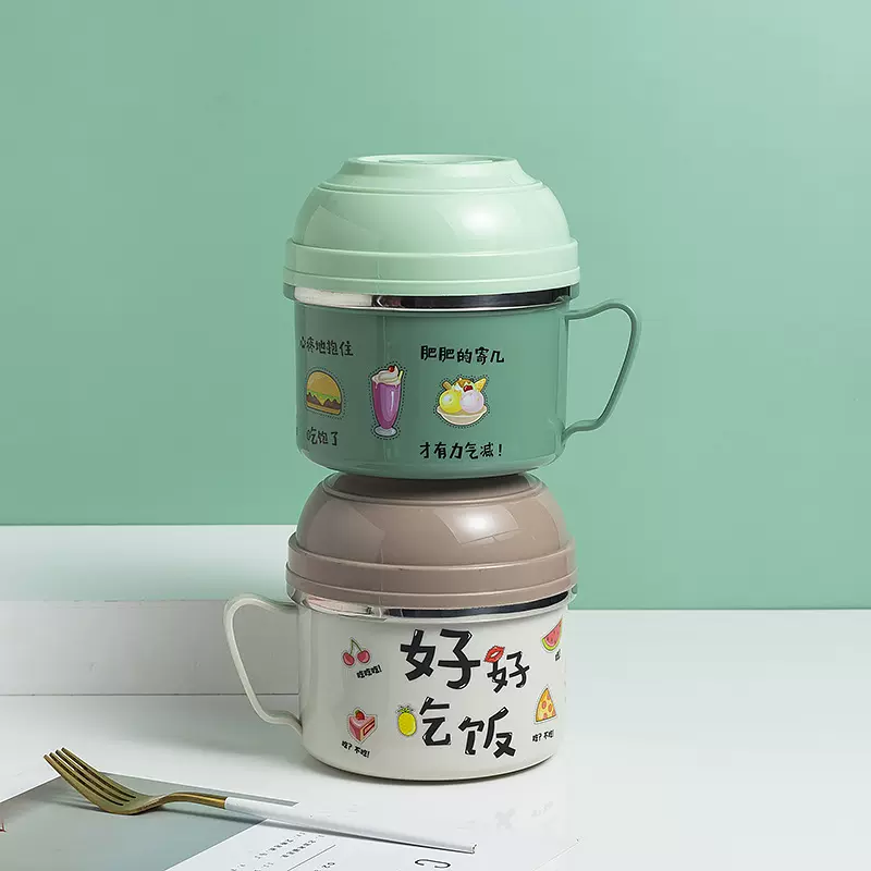 厂家直销儿童不锈钢保温汤杯便携迷你早餐杯办公室 食堂奶茶桶