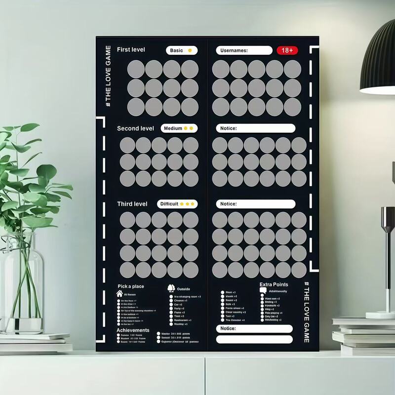 Cross-Border New Product Couple Scratch-Off Game Card to Promote Feelings Scratch-Off 104 Modern Black Scene Poster Ready for Sale Cross-Border New Product Couple Scratch-Off Game Card to Promote Feelings Scratch-Off 104 Modern Black Scene Poster Ready for Sale