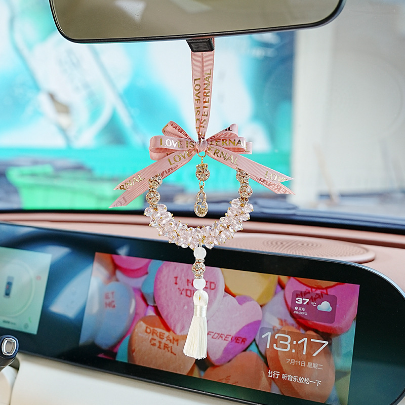 新型の自動車のペンダントの水晶のヒョウタン車は装飾のペンダントのネットの赤いアイデアの車載のバックミラーの車で掛けます。|undefined