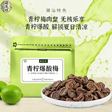 【潮汕风味】青柠味爆酸梅肉皇九制蜜饯解馋酸梅子追剧零食梅肉皇