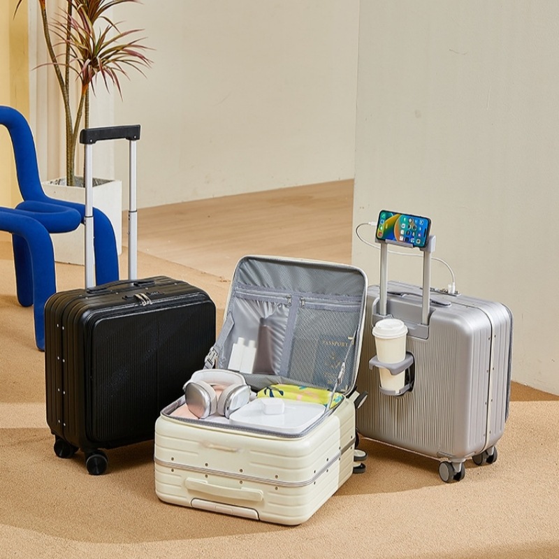 Kleine koffers van 45 cm (18 inch) voor zakelijk gebruik, multifunctionele reiskoffers met wieltjes voor mannen en vrouwen, zakelijke bagage_voghion.com