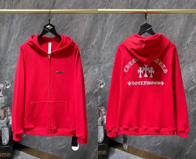 25ss正确版Chrome Hearts 克罗伈十字架连帽卫衣百搭潮流时尚批发|undefined