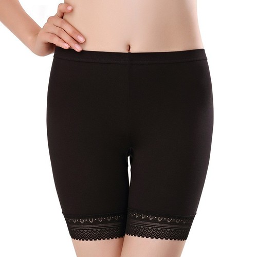 Cross-border cotton safety pants three-quarter pants plus fat plus size lace anti-exposure safety pants leggings one piece drop shipping