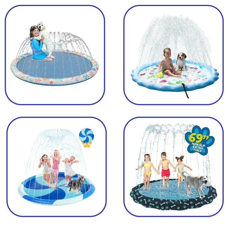 Амазонка новый пвх питомец брызги воды коврик для детей брызги воды в бассейне летняя детская игрушка брызги воды