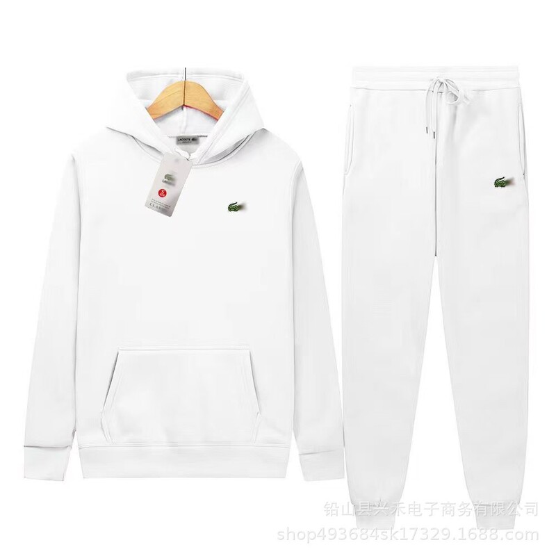 European and American New Cross-Border Men's and Women's Crocodile Embroidery Trendy Brand Loose Casual Sports Sweatshirt and Sweatpants Suit Hoodie