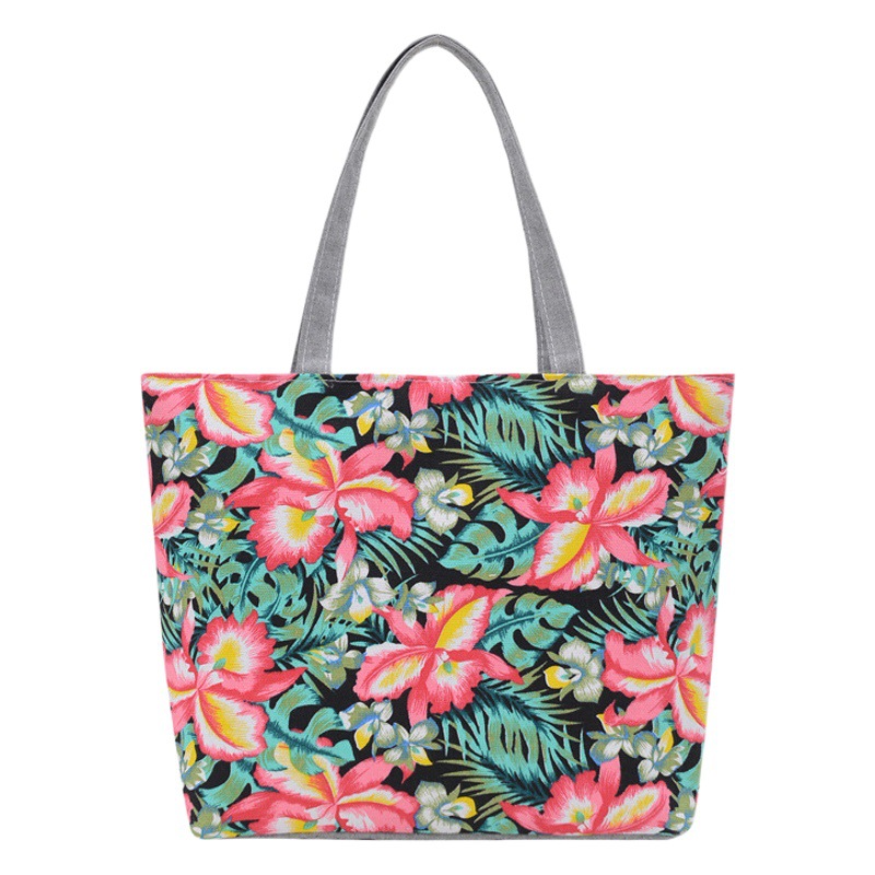 New Canvas Bag Wholesale Large Capacity Shoulder Bag Women's Bag Printed Handbag Korean Style Tote Bag Literary Canvas Bag