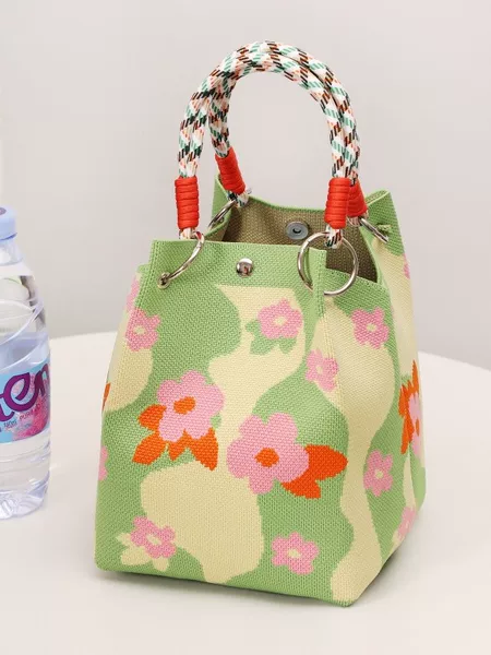 06 Ring Buckle Series Knitted Gift Packaging Bag High-End Practical Knitted Ring Buckle Bag Single Handle