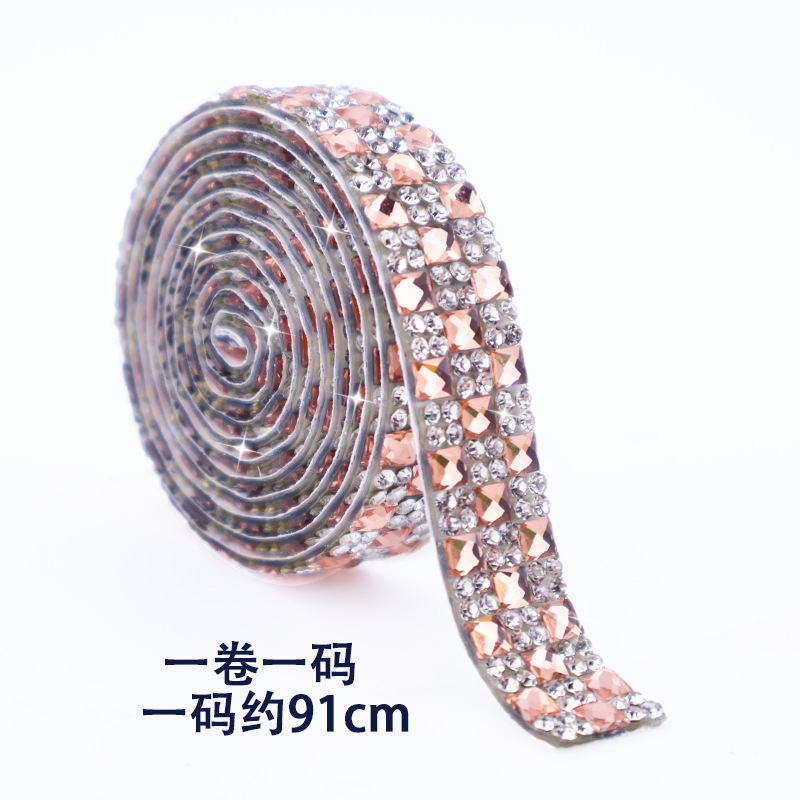 Tiras de diamantes de imitación de cristal con reverso adhesivo, pegatinas de diamantes de imitación autoadhesivas, pegatinas de diamantes creativas para bricolaje, accesorios, pegatinas de diamantes de imitación para decoración de ropa