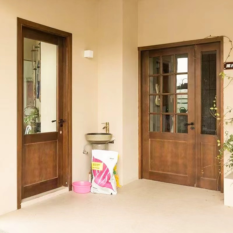 New Chinese-Style Solid Wood Antique Door for Homestay, Single Door, Single-Opening, Antique Hollow-Out Door, Pine Wood, Original Chinese-Style Wooden Door, Custom-Made