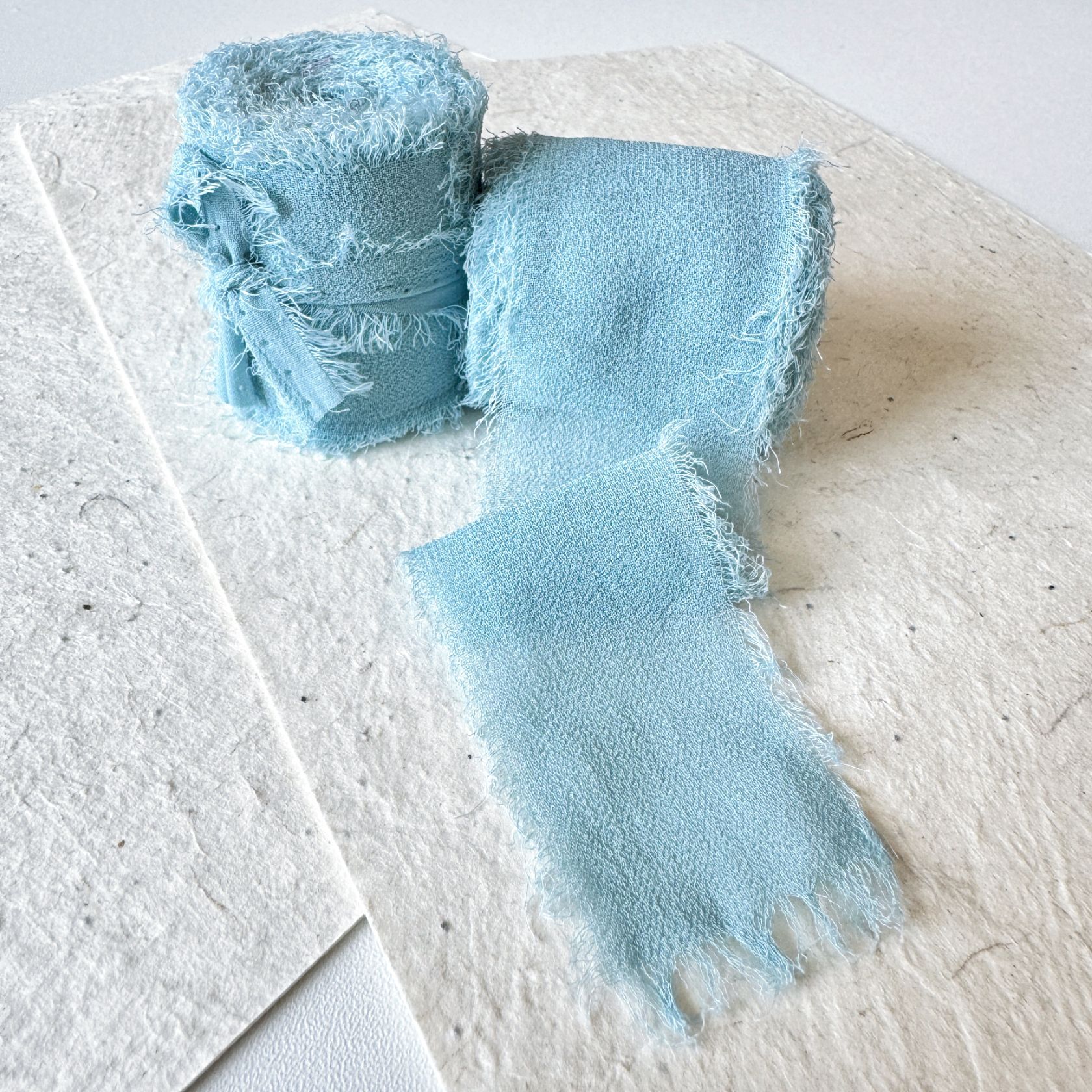 INS deshilachado gasa cinta ramo de la boda borla cinta arco decoración hilo de nieve tira de tela de seda