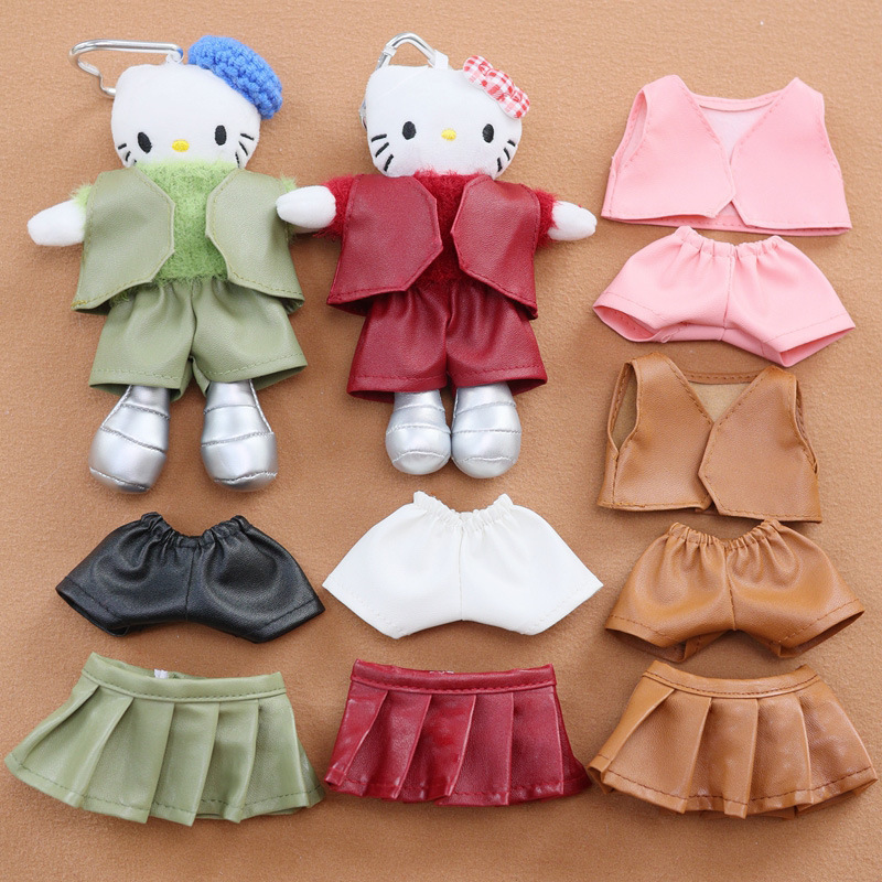 Baby Clothes and Pants 17cm Labubu Suit Small Skirt Vest Shorts Long-Legged Cat Doll Clothes Doll Accessories
