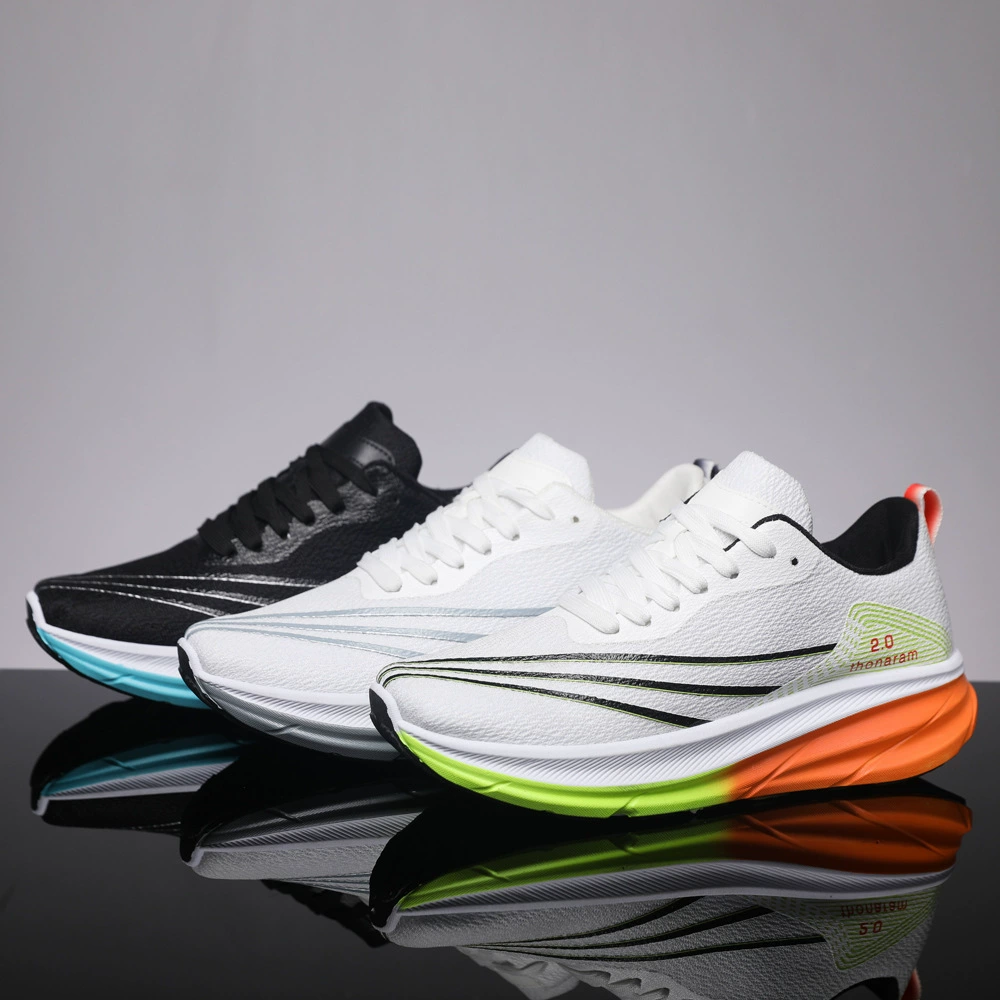 Breathable sports shoes, men's shock-absorbing casual footwear, for running, soft sole, plus size