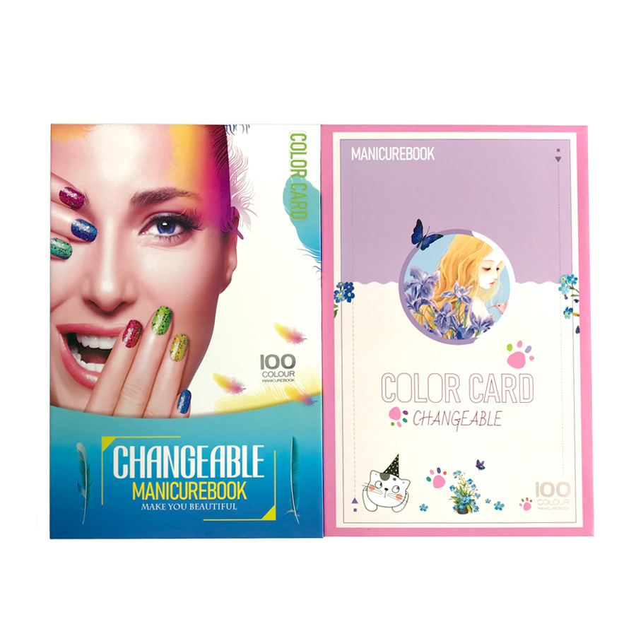 美甲现货色卡本甲油胶专用样板册指甲油展示册美甲钻色卡本批发
