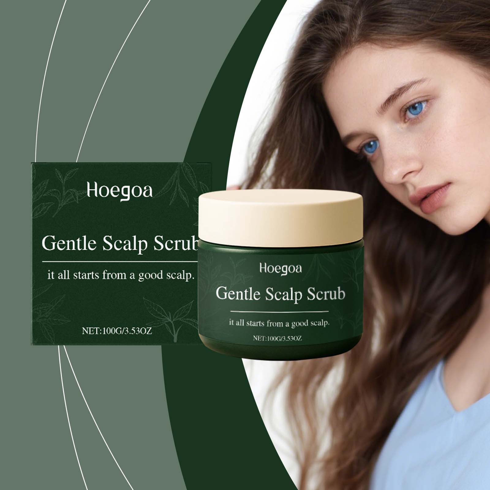 Hoegoa Scalp Scrub Gentle Ingredients Cleanse and Nourish Hair, Plump and Comfortable Scalp Scrub