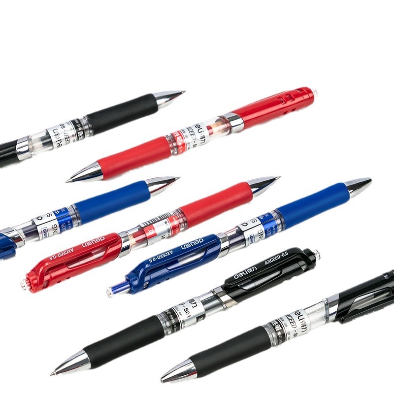Deli papelería 33388 push gel pen 0,5mm bala Oficina firma pluma estudiante examen pluma 12 pack