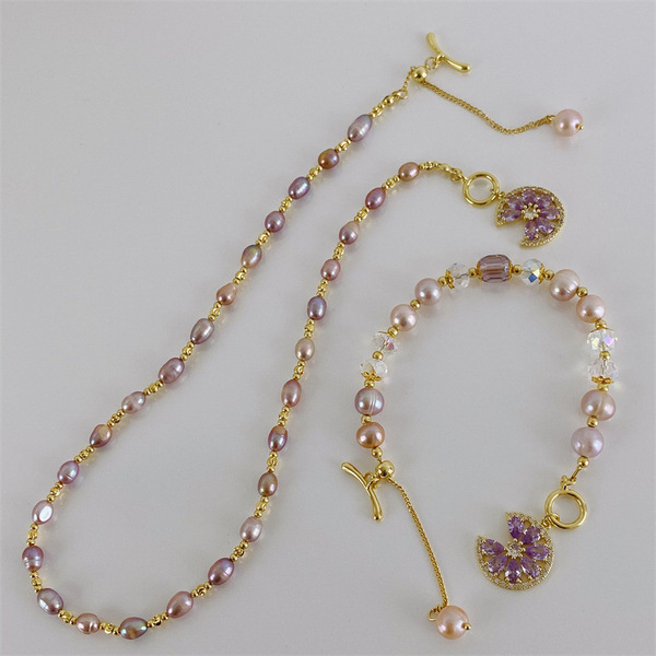 elegant brand necklace pearl with tassels