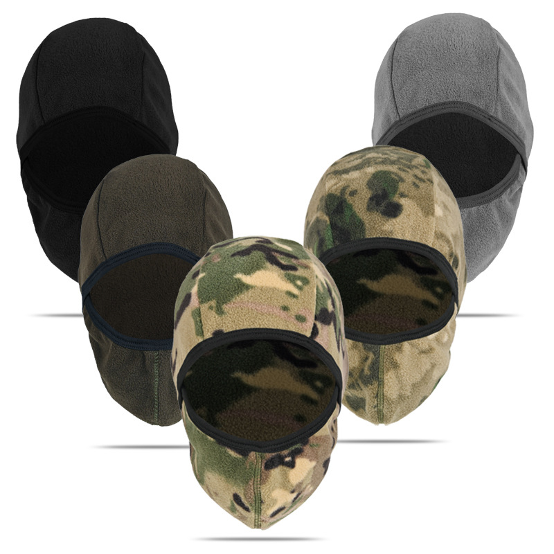 Amazon ciclismo sombrero de vello, máscara multifuncional, sombrero de vello de camuflaje caliente, invierno grueso