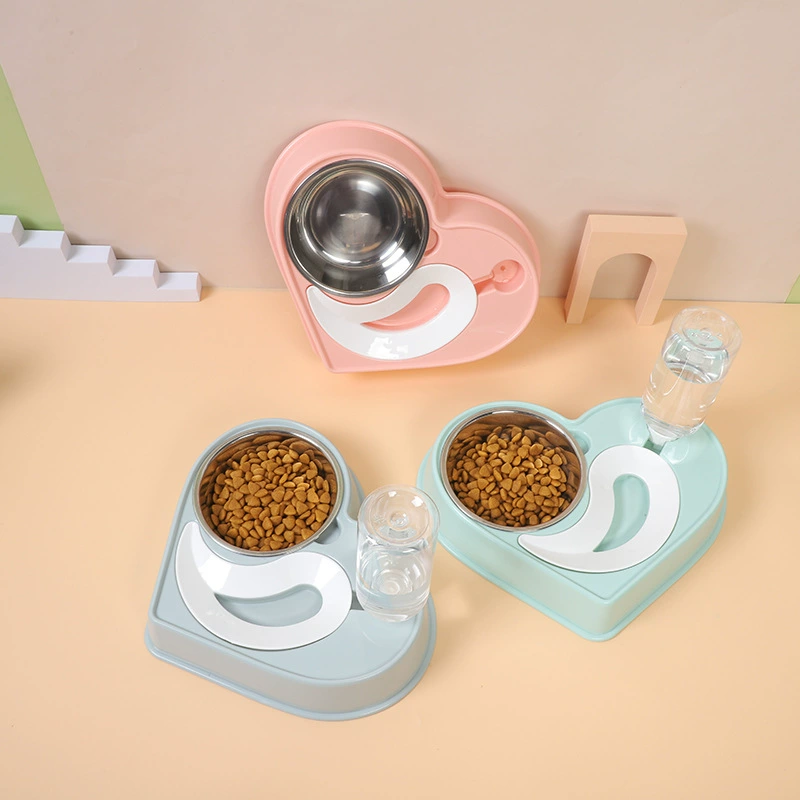 Миска для кошек Двойная миска Миска для корма для кошек Автоматическая питьевая вода Раковина для корма для кошек Миска для поилки Анти-опрокидывания Бассейн для риса Миска для собак Товары для животных