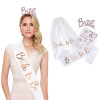 Set contains rose, golden bride's veil, headband, straps, tattoo stickers, 4 piece set