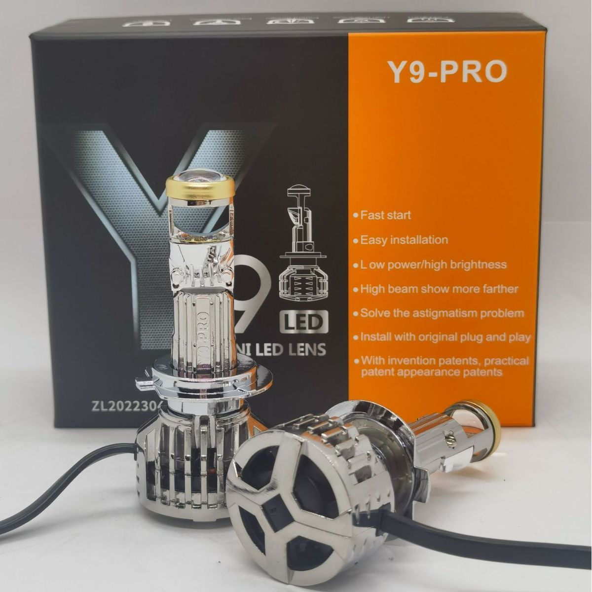 자동차 LED 헤드라이트 H4 작은 렌즈 Y8 Y6D Y3 Y4 T40 Y7D 자동차 오토바이 유니버설 12V-24V