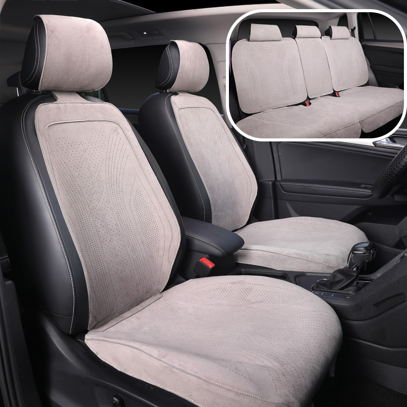 Summer suede car seat cushion, suitable for all seasons, breathable saddle-style car seat pad, ventilated car seat cushion