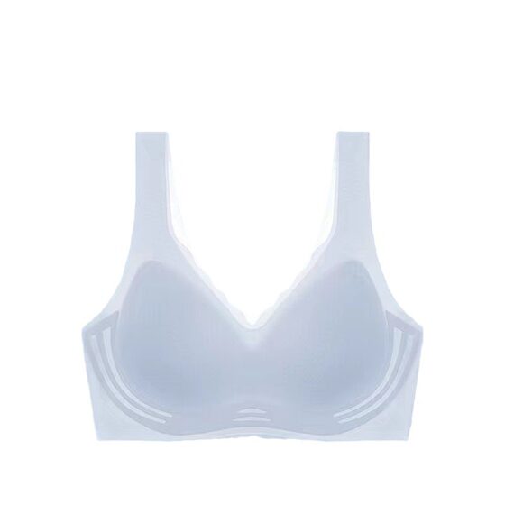 Cool Sense Traceless Underwear Women's Summer Ultra-thin Summer Small Chest Push-up Bra No Steel Ring Vest Sports Bra