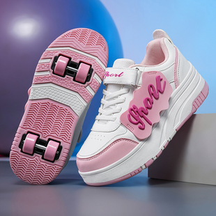 Girls' Sports Roller Shoes 2025 Four-Wheel Big Kids Spring and Autumn Children's Roller Skates New Model for Girls