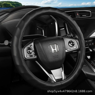 Steering wheel cover cover, cowhide handle cover, universal - silicone-wave-shaped-circular-full-hole-38cm