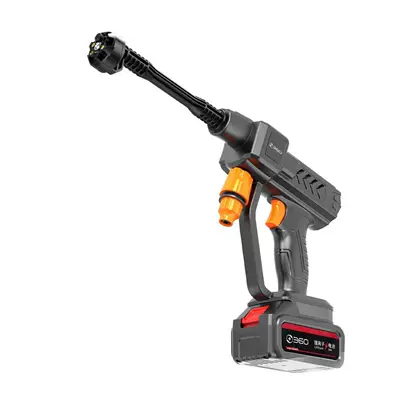High pressure car wash water gun: lithium battery-powered self-priming car washer