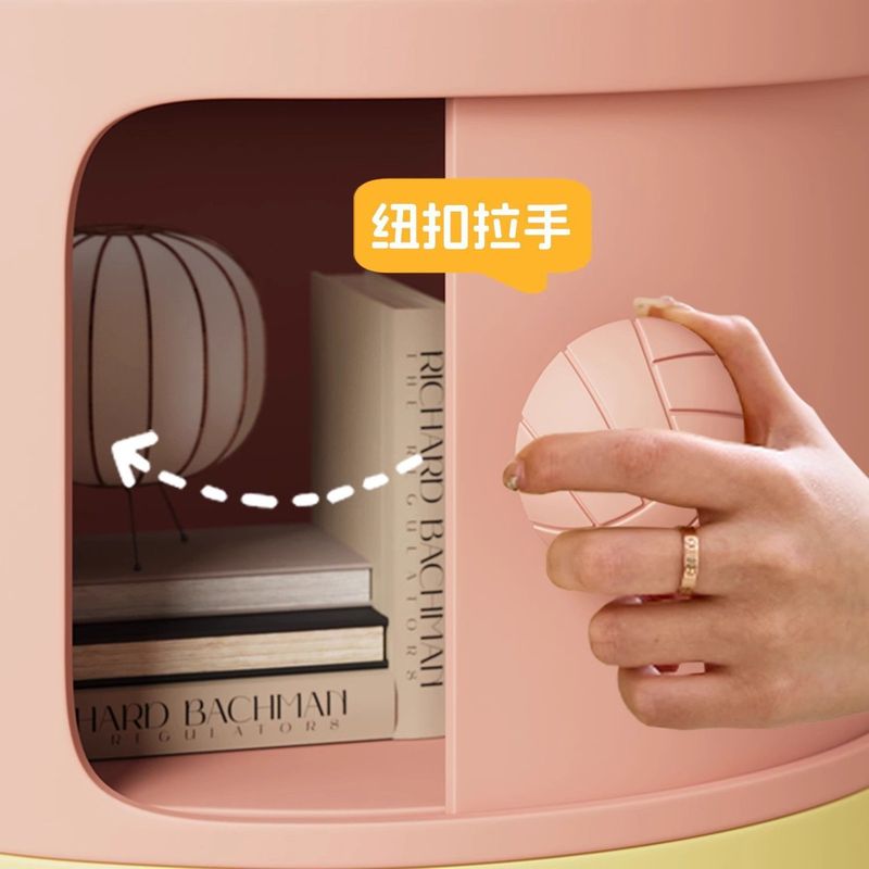 北欧儿童床头柜圆形家用简约创意卧室网红收纳柜小型迷你窄边柜子|undefined