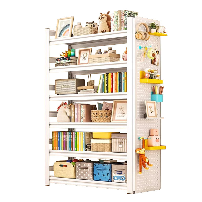 Estante de almacenamiento de tablero de agujeros multicapa de acero Estante de almacenamiento de libros de imágenes Estante de almacenamiento de libros de imágenes para niños Estante de almacenamiento de estanterías