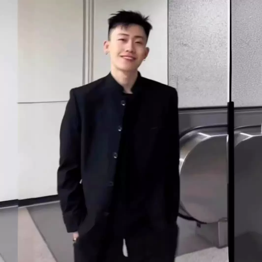 立领中山装外套男青年2024春秋季韩版休闲西装帅气中国风西服外套