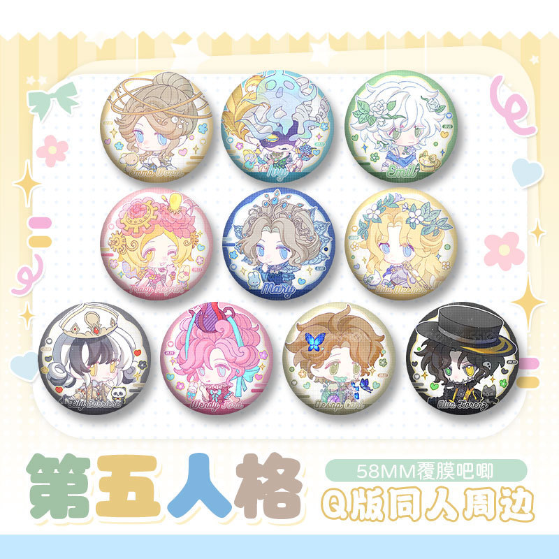 Identity V Fan-Made Hermit, Gardener, Red Lady, Patient, Mechanic Badge Pin, Anime Game Merchandise