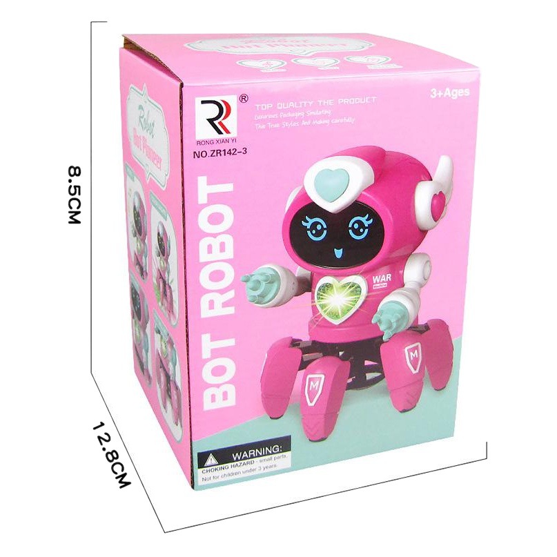 Tiktok mismo estilo Venta caliente eléctrico seis garra cantando y bailando robot luz música parada Venta caliente venta al por mayor juguetes