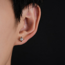 十字星耳钉男士痞帅时尚设计个性耳环女高级感百搭饰品轻奢耳饰潮