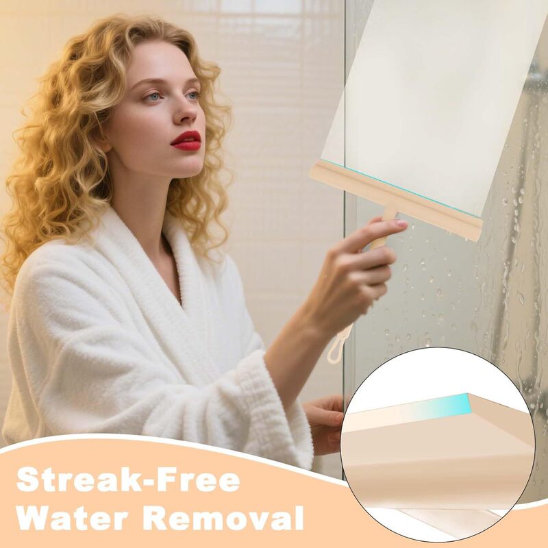 Glass Cleaning Tool, Multi-Color Silicone Squeegee, Bathroom Glass Scraper, Floor Cleaning Tool, Household and Commercial Glass Scraper