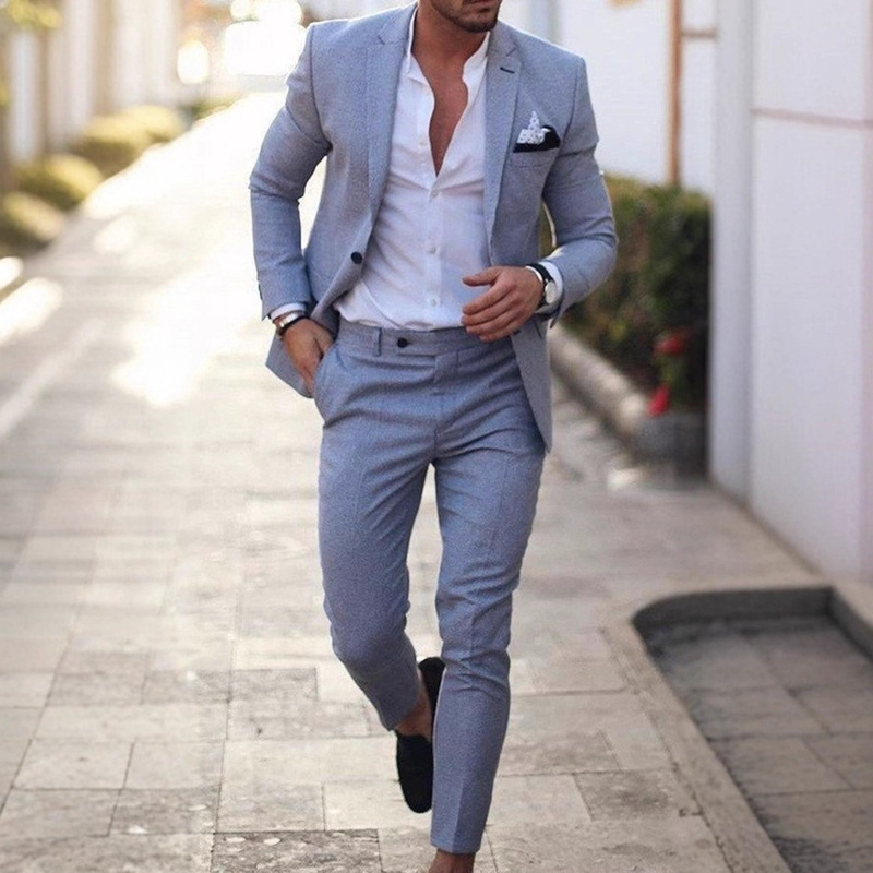 Cross-Border Foreign Trade New Digital Printing Suit Two-Piece Men's Large Size Suit Jacket Men's Suit