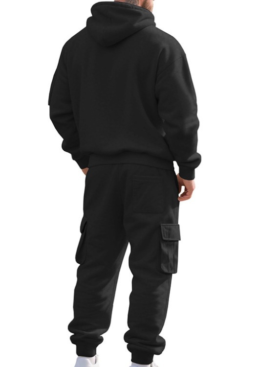 Herren Freizeit Sport Pullover Set Mit Multi-taschen Cardigan_voghion.com