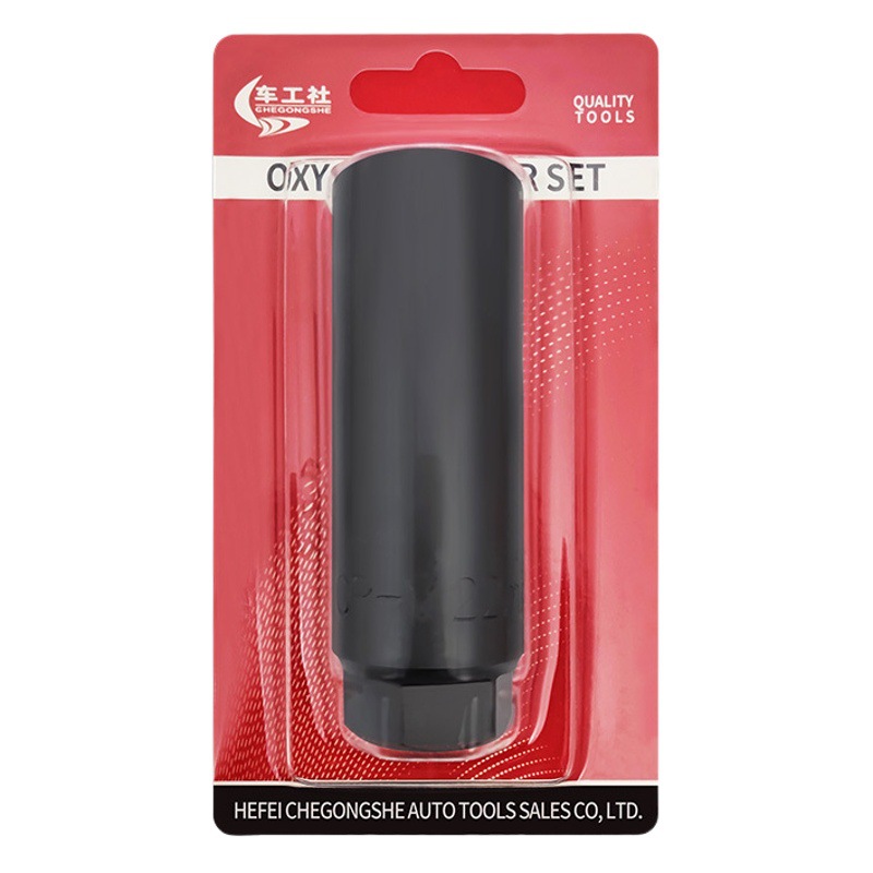 Llave de tubo especial para desmontaje y montaje del sensor de oxígeno delantero del coche, llave de tubo abierta de 22 mm, juego completo de herramientas de reparación de automóviles.
