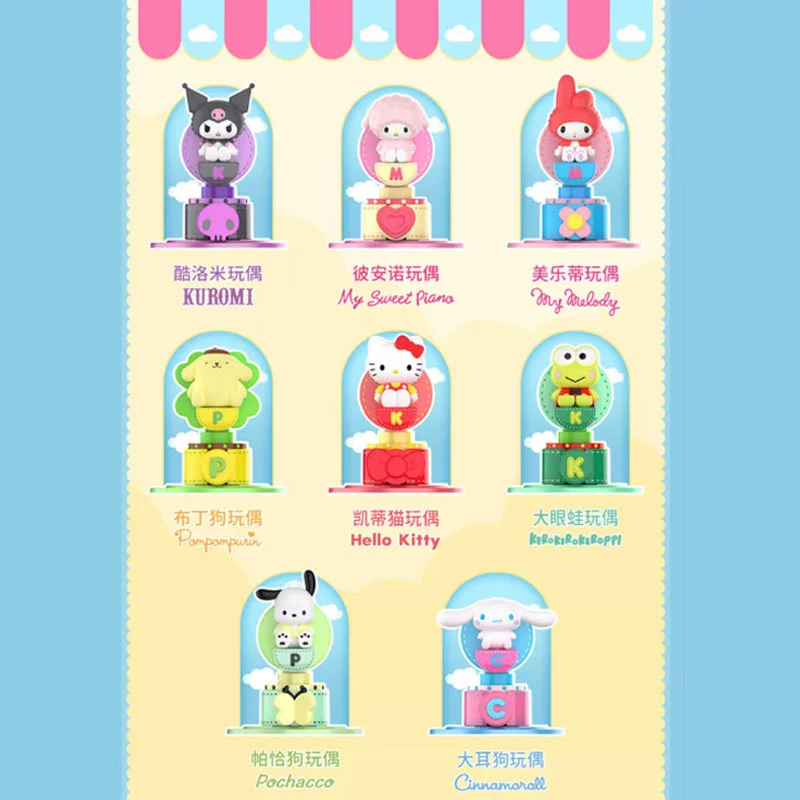 LED Night Light Ornament Sanrio, moon-shaped cute characters, glowing bedside gift