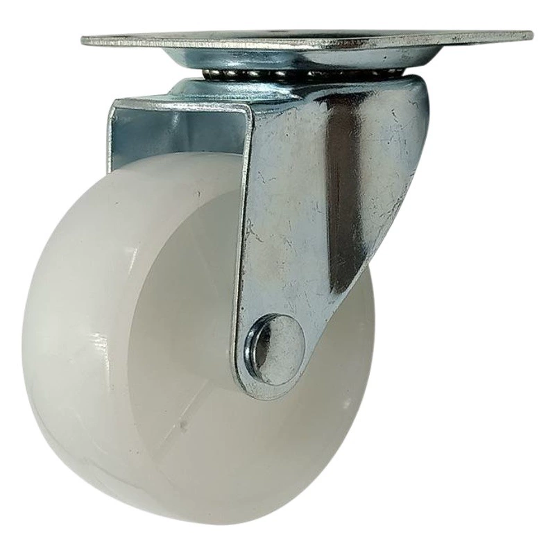 Производитель 2inch универсальное колесо на плоской подошве, белое нейлоновое колесико среднего размера, мебельная полка 3inch ПП, направленный винт, маленькое колесо