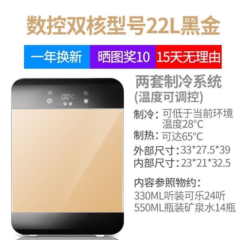 迷你小冰箱家用寝室学生宿舍车家两用小型化妆品冷藏制冷车载冰箱|undefined