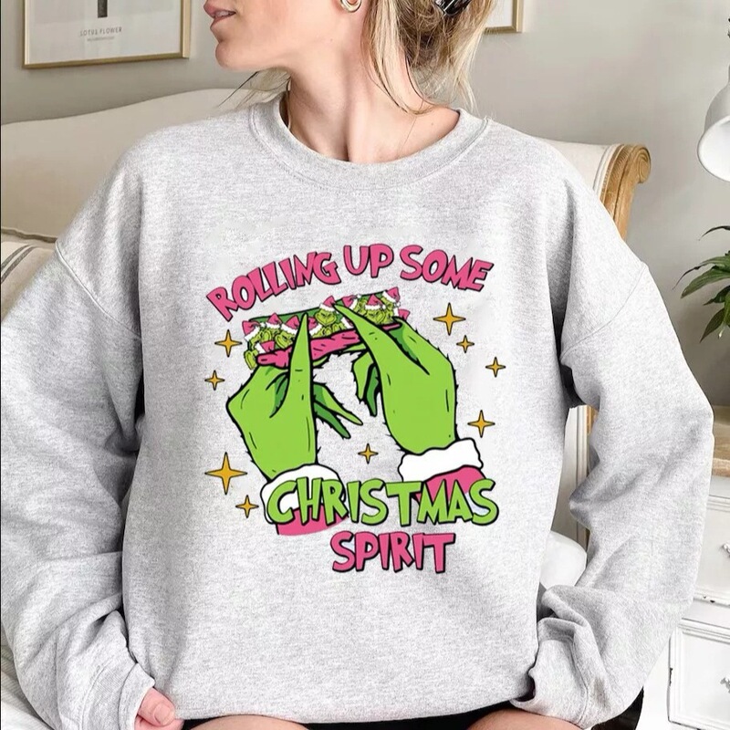 New Aliexpress Autumn and Winter Hot-Selling Interesting Grinch Series Loose Casual Women's Sweatshirts New Aliexpress Autumn and Winter Hot-Selling Interesting Grinch Series Loose Casual Women's Sweatshirts