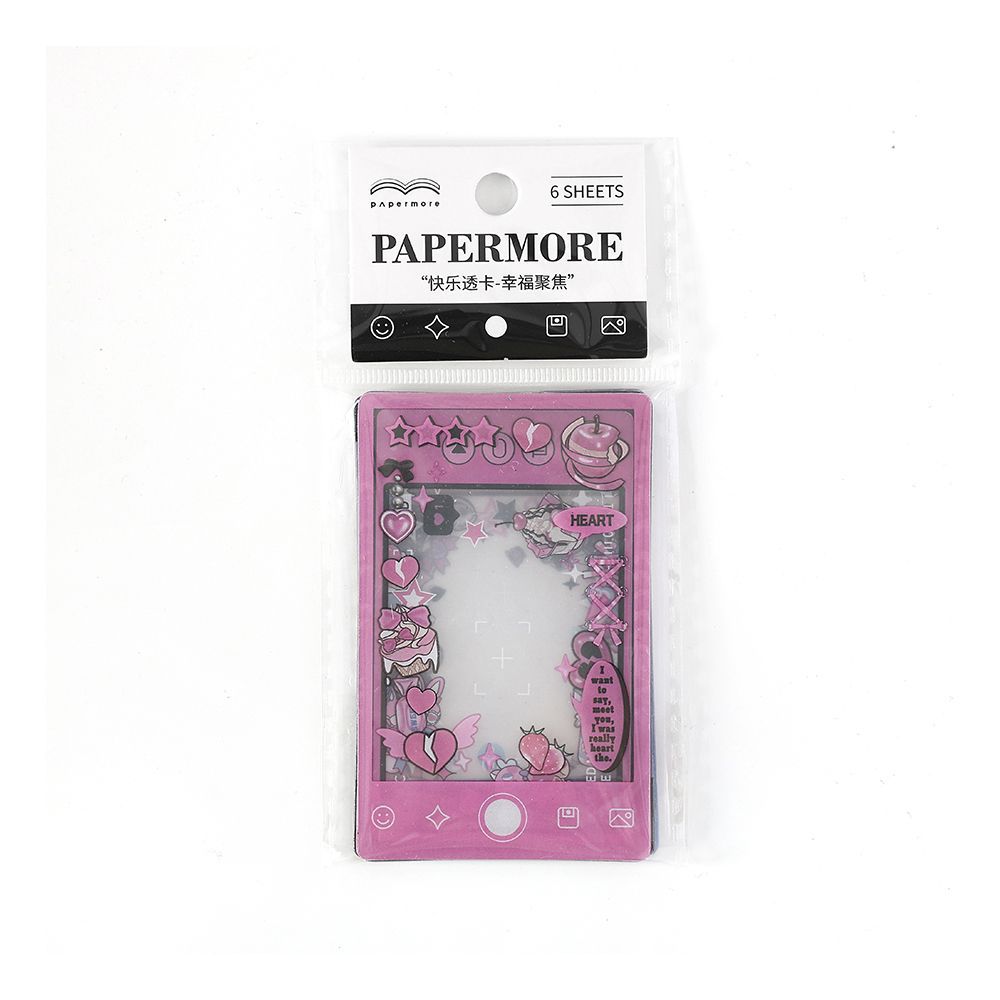 PaperMore encantadora animación chica PVC tarjeta feliz tarjeta serie de tarjetas de fondo de cuentas de mano collage de tarjetas