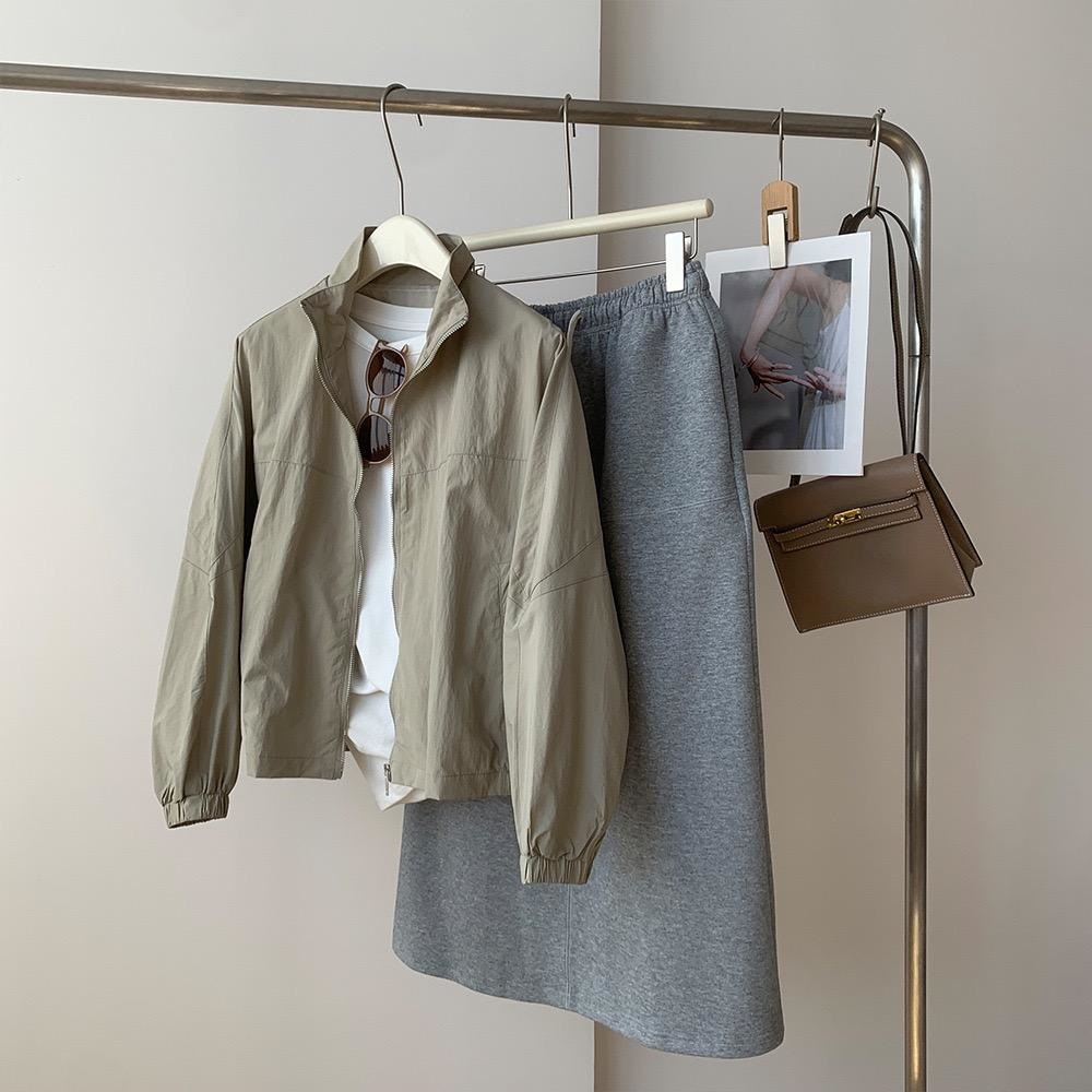 美式复古小个子帅气立领纯色春秋新款军工外套夹克衫女士显瘦风衣