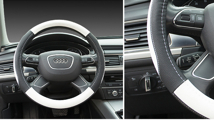Summer Export Steering Wheel Cover Car Handle Cover Leather Steering Wheel Cover Car Interior Supplies Four-Season Sports Style