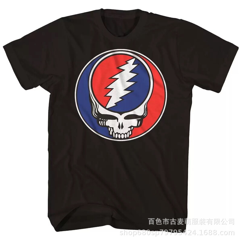 Grateful Dead Warlocks Indian Skull Rock Punk Biker Men's T-Shirt