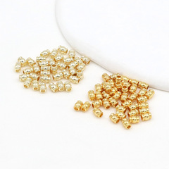 18k金保色酒壺桶隔珠光面珠散珠diy手工串珠手鍊隔珠飾品配件