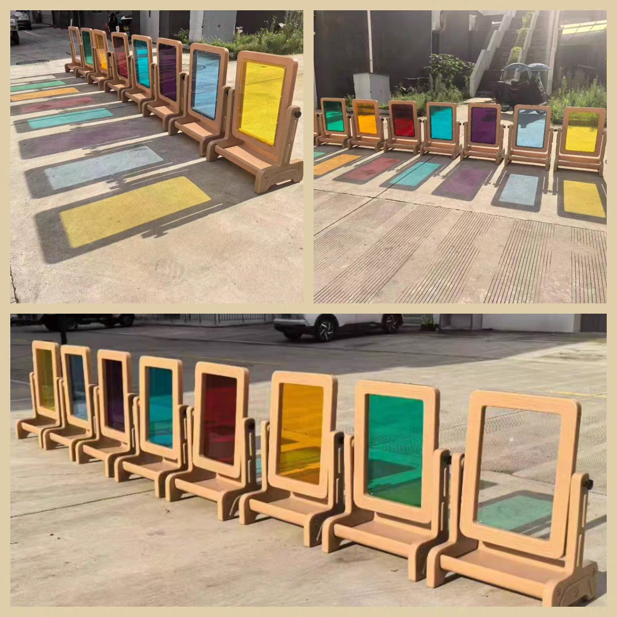 幼儿园光影教学写字板儿童多彩塑料绘画板涂鸦板透明移动玩具组合